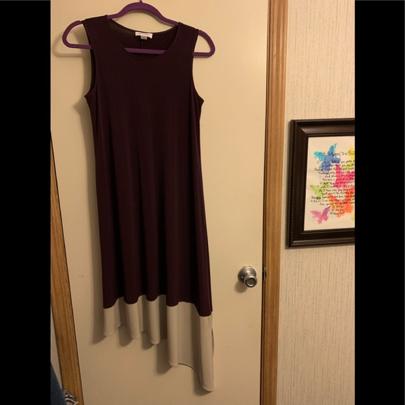Calvin Klein Dresses & Skirts - CALVIEN KLINE PURPLE AND GRAY SLEEVELESS MAXI